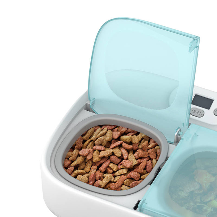 Inteligentna dwukomorowa miska z wkładem chłodzącym Petoneer Two-Meal Feeder